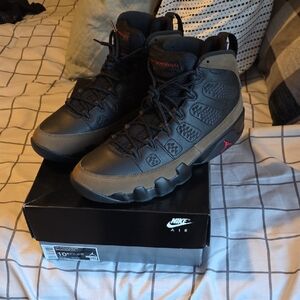 Nike Air Jordan Black and Dark Gray High-Tops